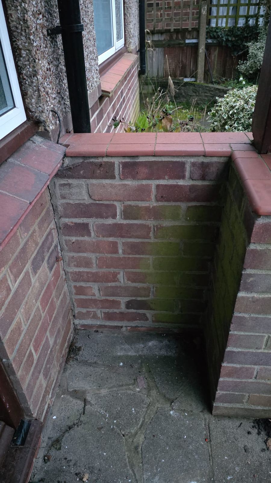 Before - brick wall before key safe installation by LT Lockworks