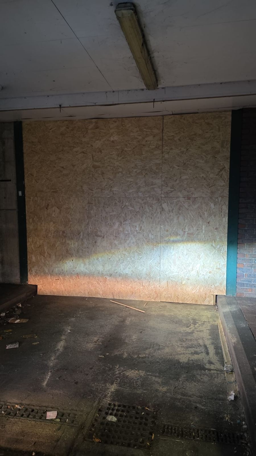 Car park fully boarded up — completed — LT Lockworks South London