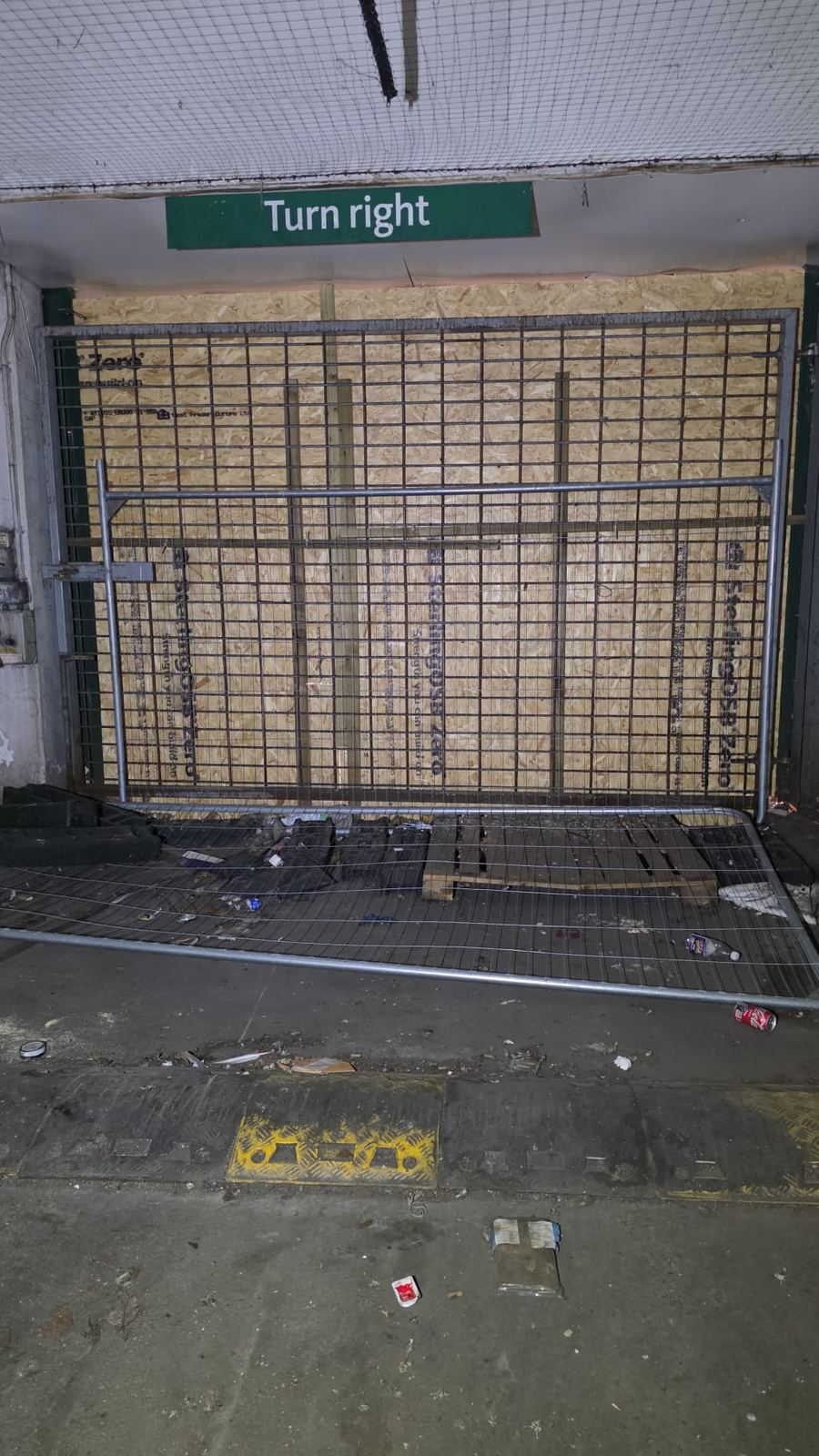 Commercial car park interior secured with boards — LT Lockworks